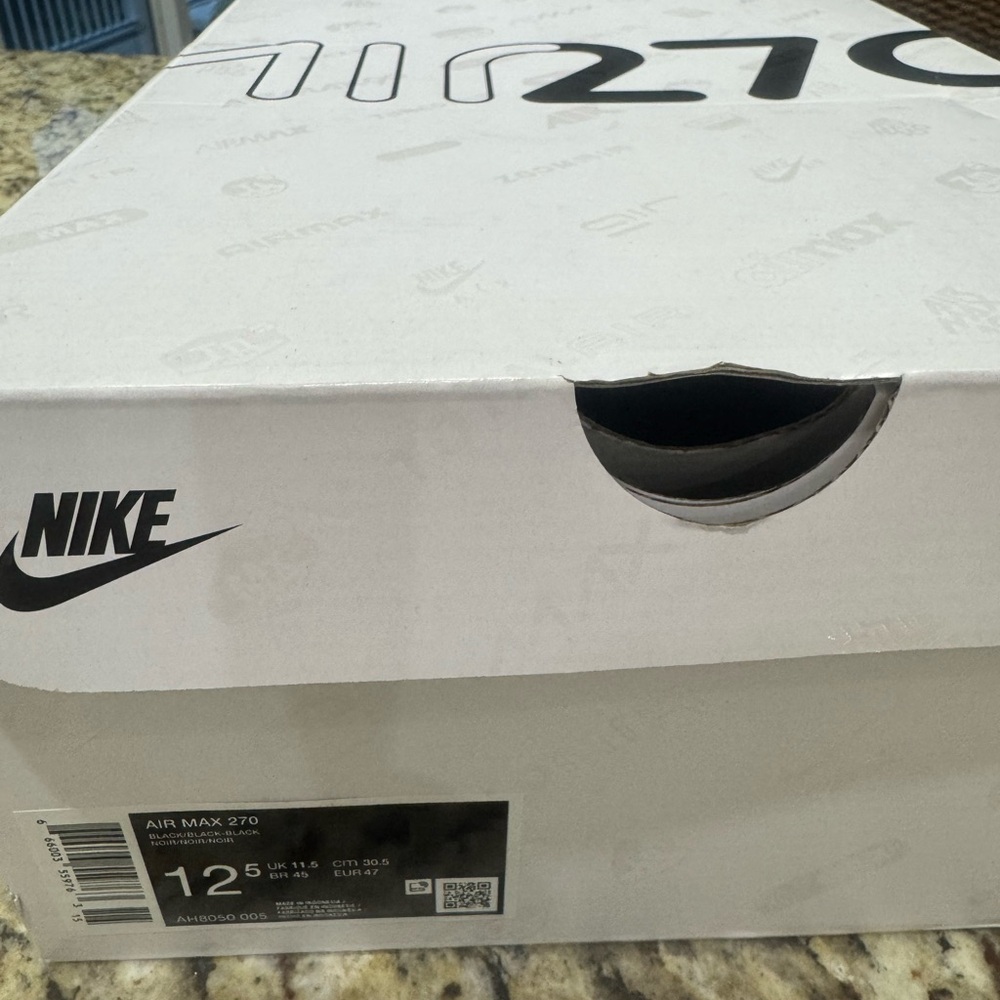 Nike Air Max 270 Triple Black Shoes
Sizes 12.5 - Picture 11 of 11